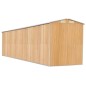 vidaXL Cobertizo jardín acero galvanizado marrón claro 192x855x223 cm vidaXL Cobertizo jardín acero galvanizado marrón claro 192x855x223 cm