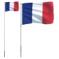 vidaXL Mástil y bandera de Francia aluminio 5,55 m vidaXL Mástil y bandera de Francia aluminio 5,55 m