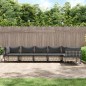 vidaXL Juego de muebles de jardín 6 pzas cojines antracita ratán PE vidaXL Juego de muebles de jardín 6 pzas cojines antracita ratán PE