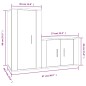 vidaXL Set de muebles para TV 2 pzas madera contrachapada roble marrón