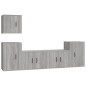 vidaXL Set de muebles para TV 5 pzas madera contrachapada gris Sonoma