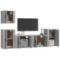vidaXL Set de muebles para TV 5 pzas madera contrachapada gris Sonoma
