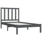 vidaXL Estructura de cama de madera maciza de pino gris 100x200 cm vidaXL Estructura de cama de madera maciza de pino gris 100x200 cm