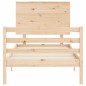 vidaXL Estructura de cama con cabecero madera maciza 100x200 cm vidaXL Estructura de cama con cabecero madera maciza 100x200 cm