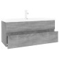 vidaXL Mueble de baño con lavabo madera contrachapada gris Sonoma vidaXL Mueble de baño con lavabo madera contrachapada gris Sonoma
