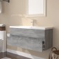 vidaXL Mueble de baño con lavabo madera contrachapada gris Sonoma vidaXL Mueble de baño con lavabo madera contrachapada gris Sonoma
