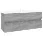 vidaXL Mueble de baño con lavabo madera contrachapada gris Sonoma vidaXL Mueble de baño con lavabo madera contrachapada gris Sonoma