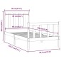 vidaXL Estructura de cama madera maciza 90x190 cm vidaXL Estructura de cama madera maciza 90x190 cm