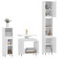 vidaXL Juego de muebles de baño 3 pzas madera contrachapada blanco vidaXL Juego de muebles de baño 3 pzas madera contrachapada blanco
