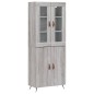 vidaXL Aparador alto madera contrachapada gris sonoma 69,5x34x180 cm vidaXL Aparador alto madera contrachapada gris sonoma 69,5x34x180 cm