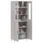 vidaXL Aparador alto madera contrachapada gris sonoma 69,5x34x180 cm vidaXL Aparador alto madera contrachapada gris sonoma 69,5x34x180 cm