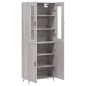 vidaXL Aparador alto madera contrachapada gris sonoma 69,5x34x180 cm vidaXL Aparador alto madera contrachapada gris sonoma 69,5x34x180 cm