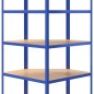 vidaXL Estantería 5 niveles 4 uds acero y madera contrachapada azul vidaXL Estantería 5 niveles 4 uds acero y madera contrachapada azul