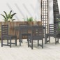 vidaXL Juego de comedor de jardín 5 piezas madera maciza pino gris vidaXL Juego de comedor de jardín 5 piezas madera maciza pino gris