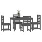 vidaXL Juego de comedor de jardín 5 piezas madera maciza pino gris vidaXL Juego de comedor de jardín 5 piezas madera maciza pino gris