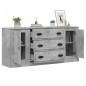 vidaXL Aparadores 3 piezas madera contrachapada gris hormigón vidaXL Aparadores 3 piezas madera contrachapada gris hormigón