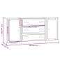 vidaXL Aparadores 3 piezas madera contrachapada gris hormigón vidaXL Aparadores 3 piezas madera contrachapada gris hormigón