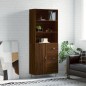vidaXL Aparador alto madera contrachapada marrón roble 69,5x34x180 cm vidaXL Aparador alto madera contrachapada marrón roble 69,5x34x180 cm