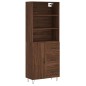vidaXL Aparador alto madera contrachapada marrón roble 69,5x34x180 cm vidaXL Aparador alto madera contrachapada marrón roble 69,5x34x180 cm