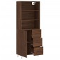 vidaXL Aparador alto madera contrachapada marrón roble 69,5x34x180 cm vidaXL Aparador alto madera contrachapada marrón roble 69,5x34x180 cm