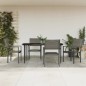 vidaXL Juego de comedor para jardín 5 piezas acero y textilene negro vidaXL Juego de comedor para jardín 5 piezas acero y textilene negro