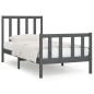 vidaXL Estructura de cama individual madera maciza gris 90x190 cm vidaXL Estructura de cama individual madera maciza gris 90x190 cm