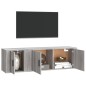 vidaXL Set de muebles para TV 2 pzas madera contrachapada gris Sonoma vidaXL Set de muebles para TV 2 pzas madera contrachapada gris Sonoma
