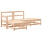 vidaXL Juego de muebles de jardín 4 piezas y cojines madera maciza vidaXL Juego de muebles de jardín 4 piezas y cojines madera maciza