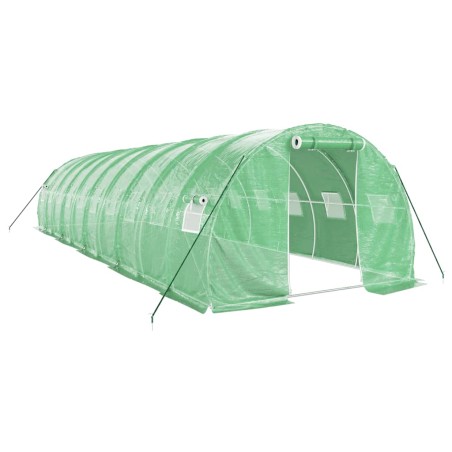 vidaXL Invernadero con estructura de acero verde 30 m² 10x3x2 m