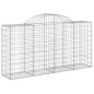 vidaXL Cestas de gaviones 14 uds forma de arco hierro 200x50x100/120cm