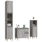 vidaXL Set de muebles de baño 3 pzas madera contrachapada gris sonoma vidaXL Set de muebles de baño 3 pzas madera contrachapada gris sonoma