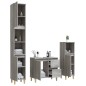 vidaXL Set de muebles de baño 3 pzas madera contrachapada gris sonoma vidaXL Set de muebles de baño 3 pzas madera contrachapada gris sonoma