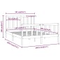 vidaXL Estructura de cama matrimonial madera maciza gris 135x190 cm vidaXL Estructura de cama matrimonial madera maciza gris 135x190 cm