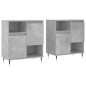 vidaXL Aparadores 2 uds madera contrachapada gris hormigón vidaXL Aparadores 2 uds madera contrachapada gris hormigón