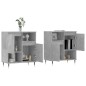 vidaXL Aparadores 2 uds madera contrachapada gris hormigón vidaXL Aparadores 2 uds madera contrachapada gris hormigón