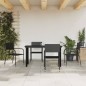 vidaXL Juego de comedor de jardín 5 pzas ratán sintético y acero negro