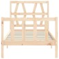 vidaXL Estructura de cama individual con cabecero madera maciza vidaXL Estructura de cama individual con cabecero madera maciza