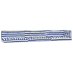 vidaXL Cojines para palés 7 piezas tela a rayas azul y blanco