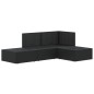 vidaXL Juego de jardín con cojines 4 piezas ratán sintético negro vidaXL Juego de jardín con cojines 4 piezas ratán sintético negro