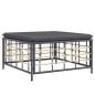 vidaXL Set muebles de jardín 4 pzas y cojines ratán PE gris antracita vidaXL Set muebles de jardín 4 pzas y cojines ratán PE gris antracita