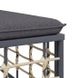 vidaXL Set muebles de jardín 4 pzas y cojines ratán PE gris antracita vidaXL Set muebles de jardín 4 pzas y cojines ratán PE gris antracita
