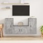 vidaXL Set de muebles de TV 3 pzas madera contrachapada gris hormigón vidaXL Set de muebles de TV 3 pzas madera contrachapada gris hormigón