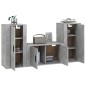 vidaXL Set de muebles de TV 3 pzas madera contrachapada gris hormigón vidaXL Set de muebles de TV 3 pzas madera contrachapada gris hormigón