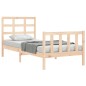 vidaXL Estructura de cama individual con cabecero madera maciza vidaXL Estructura de cama individual con cabecero madera maciza