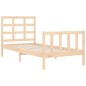vidaXL Estructura de cama individual con cabecero madera maciza vidaXL Estructura de cama individual con cabecero madera maciza