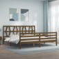 vidaXL Estructura cama y cabecero madera maciza marrón miel 200x200 cm vidaXL Estructura cama y cabecero madera maciza marrón miel 200x200 cm
