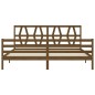 vidaXL Estructura cama y cabecero madera maciza marrón miel 200x200 cm vidaXL Estructura cama y cabecero madera maciza marrón miel 200x200 cm
