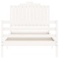 vidaXL Estructura de cama con cabecero madera maciza blanco 100x200 cm