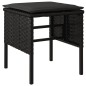 vidaXL Set comedor de jardín 6 pzas con cojines ratán sintético negro vidaXL Set comedor de jardín 6 pzas con cojines ratán sintético negro