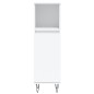 vidaXL Juego de muebles de baño 3 pzas madera contrachapada blanco